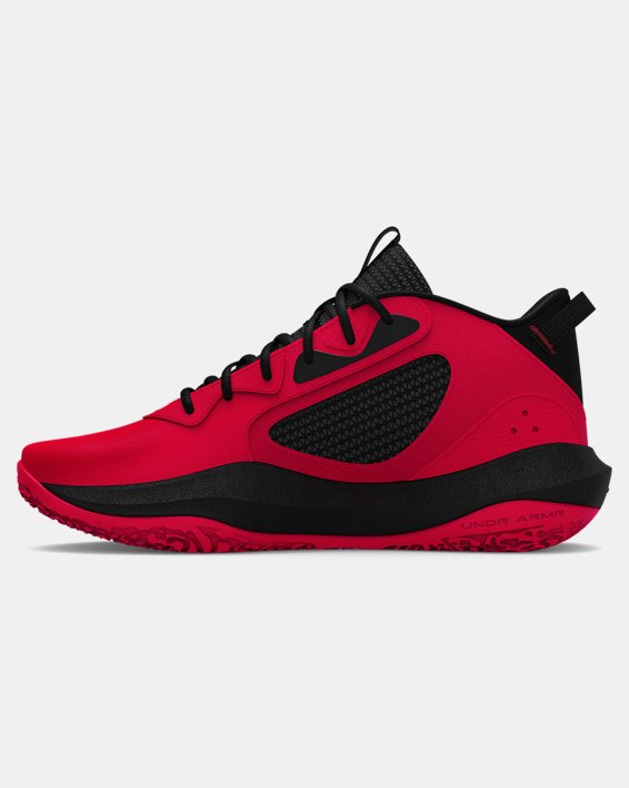 Unisex UA Lockdown 6 Basketball Shoes, Red, pdpMainDesktop image number 1